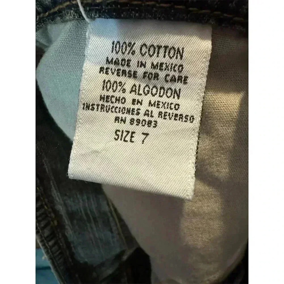 Y2K LEI Western Denim Skirt 7 | Lace-Up Front | Studded Belt | Vintage Boho Midi - Picture 4 of 8